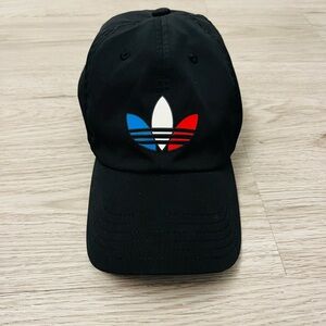 Black Adidas Tri-Color Baseball Hat One Size